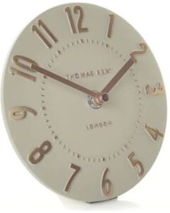 Thomas Kent - Mulberry Graphite Silver Mantel Clock